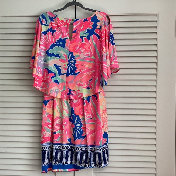 Lilly Pulitzer Gabrielle Caftan Dress Size M Multi Playa Hermosa Print Floral Sl - Picture 6 of 15
